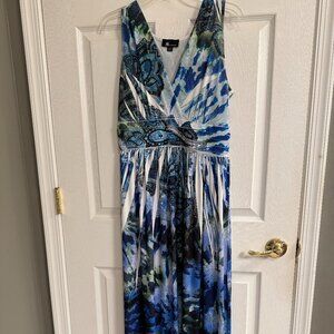 Summer Maxi Blue Green Dress